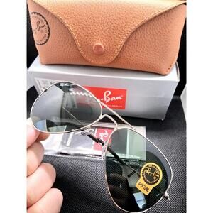 Ray-Ban RB3025‎ Green Lens Silver Frame 58mm Sunglasses